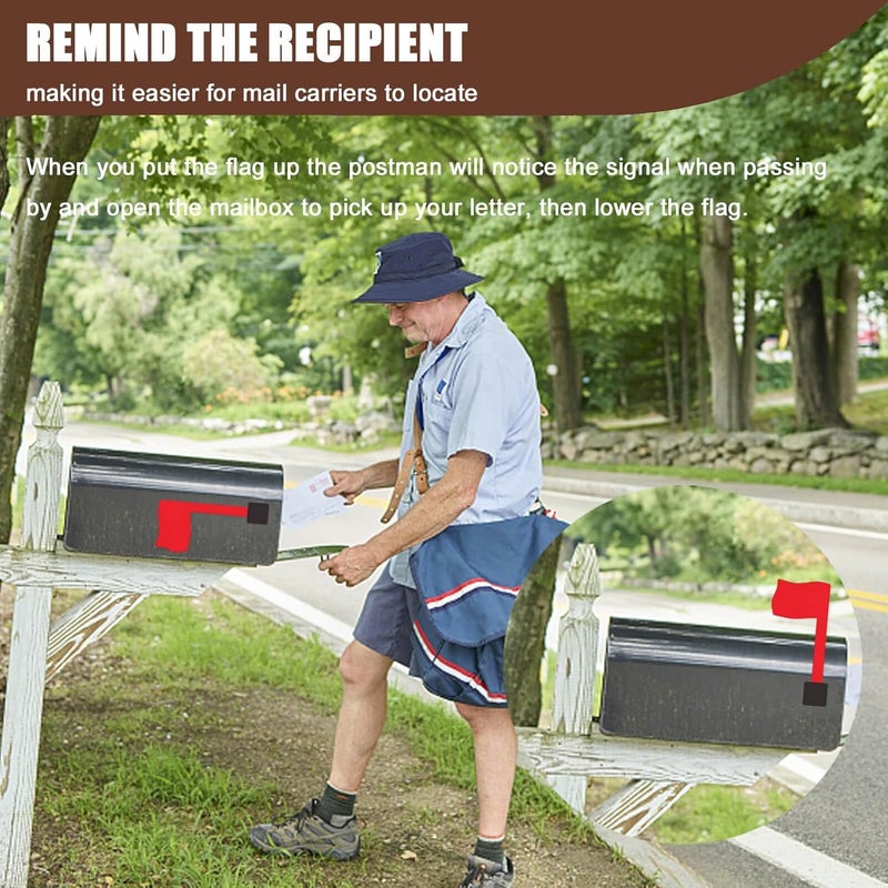 MONNCHA Mailbox Flag Replacement Kit, Universal Acrylic Red Flag Mailbox Flag Sign Upgrade Sinking-Fixed Design with Sticky Pads for Galvanized Steel Mailbox Metal Brick Stone Wood and All Other Surfaces - Image 5
